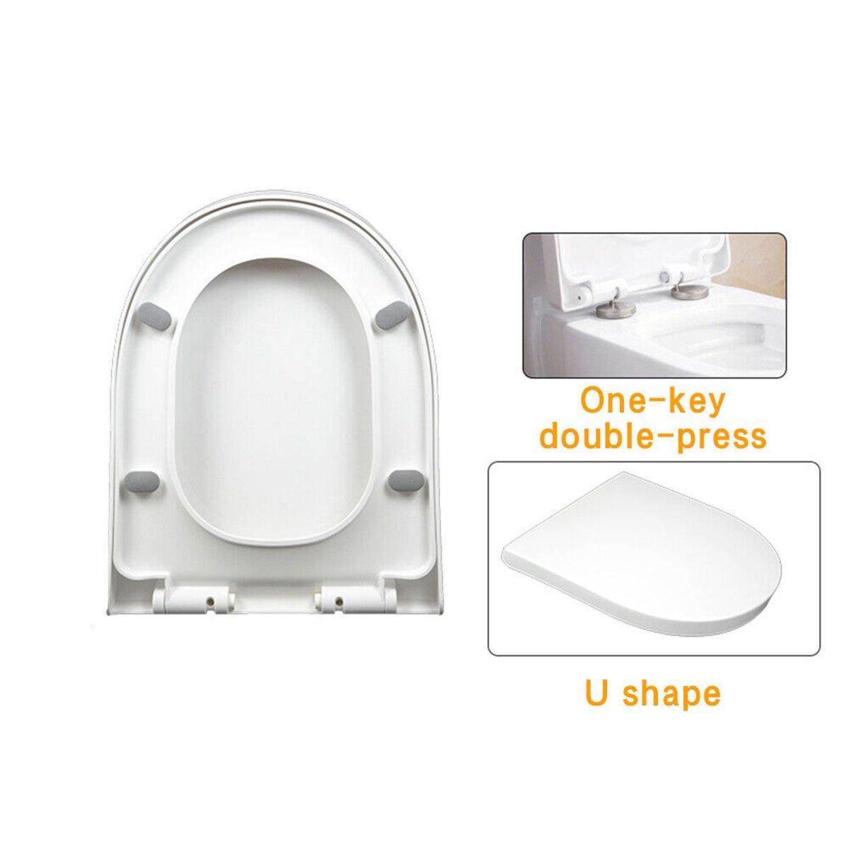 Premium Universal Soft-Close Toilet Seat Cover – White