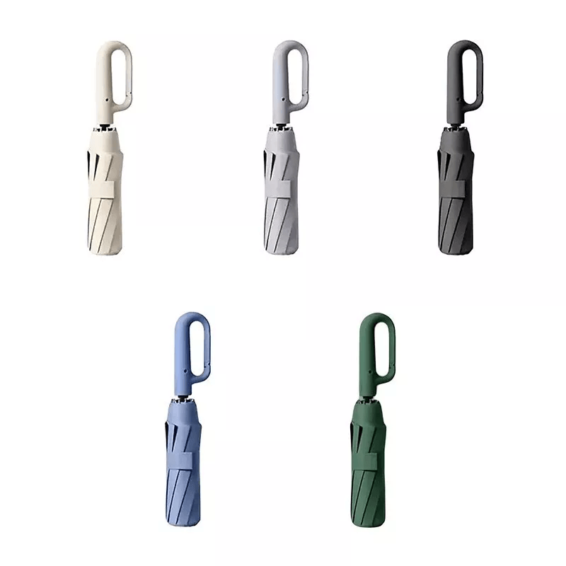 Automatic Folding UV Protection Umbrella - 124 cm, Windproof, Waterproof, Grey - SuperSaverAU - view 2