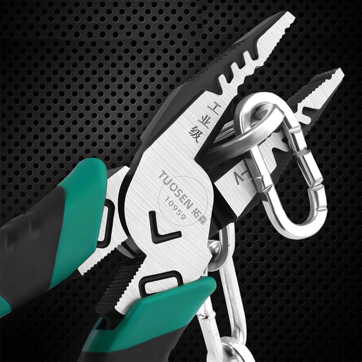 Premium Labour-Saving Nose Pliers with Rubber Grip - 8 Inch