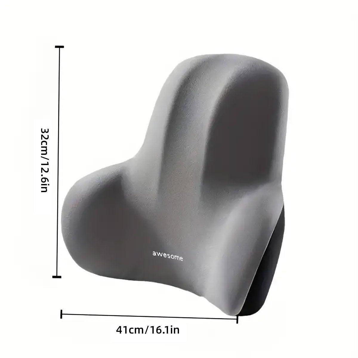 Ergonomic Memory Foam Lumbar Support Cushion 12.6"x16.1" - Grey - SuperSaverAU - view 3