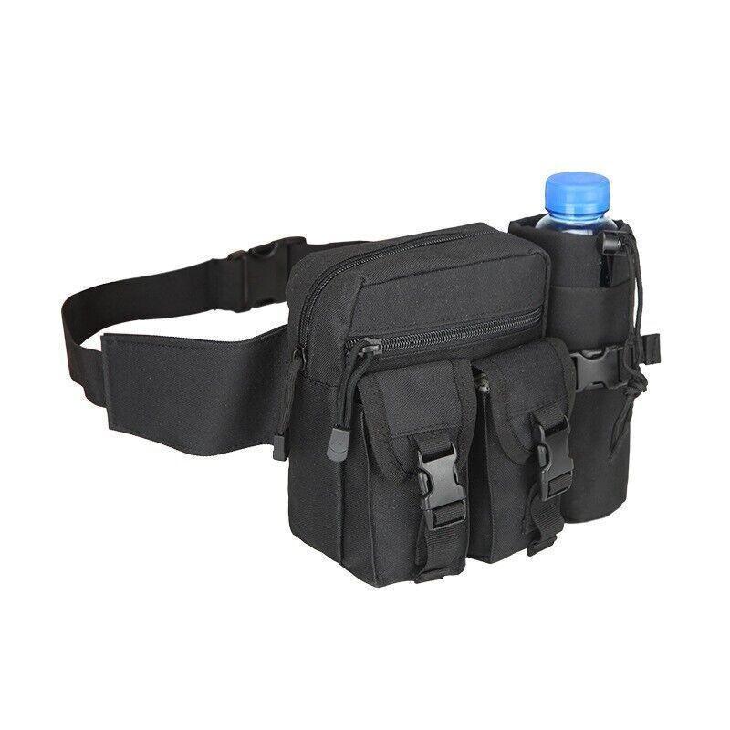 Premium Crocox Army Green Tactical Waist Bag with Bottle Pouch