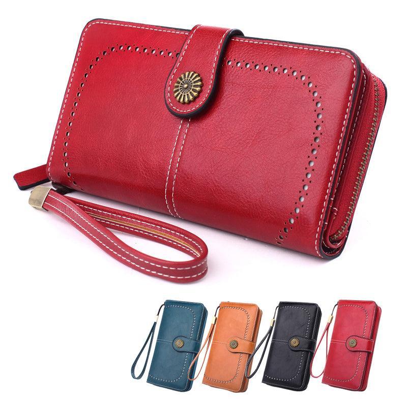 Premium Brown Women's PU Leather Wallet Organiser Purse