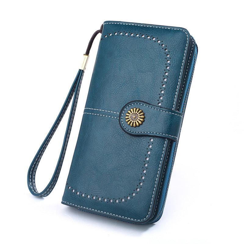 Premium Brown Women's PU Leather Wallet Organiser Purse