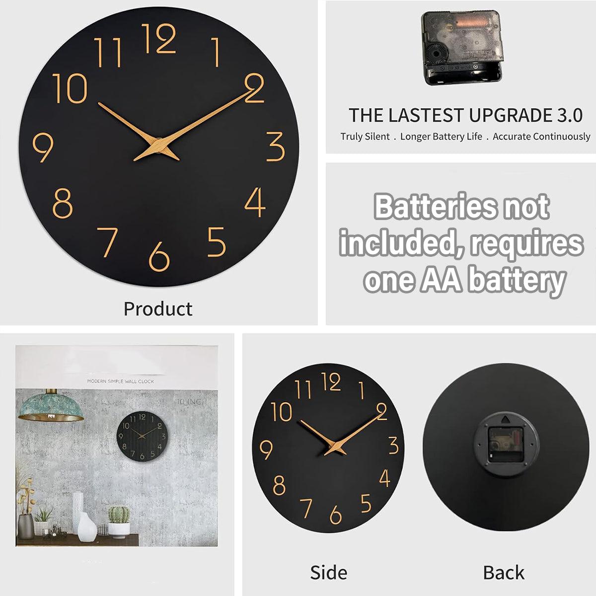 Premium Silent Quartz Wall Clock – White 12 Inch