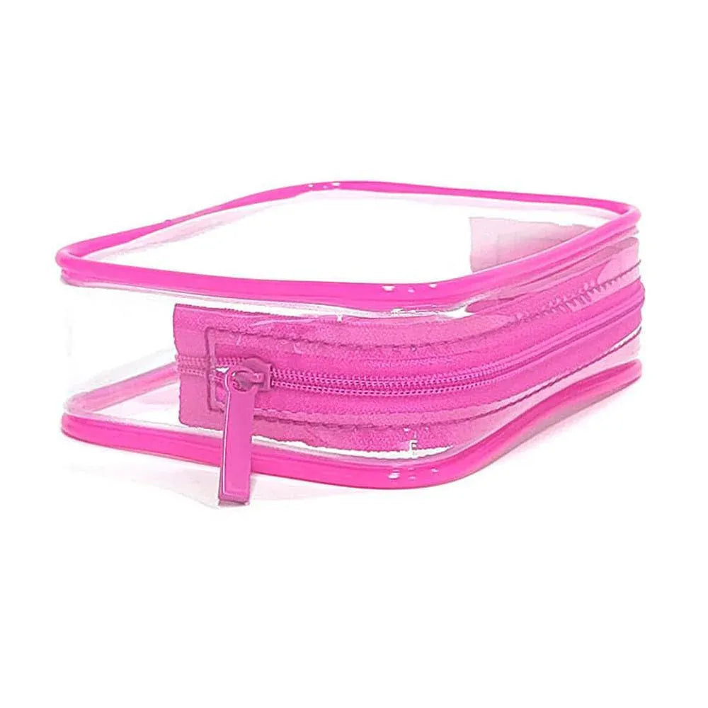 4 Pack Barbie Pink PVC Cosmetic Bag Set Travel Toiletry Makeup Organisers S M L XL