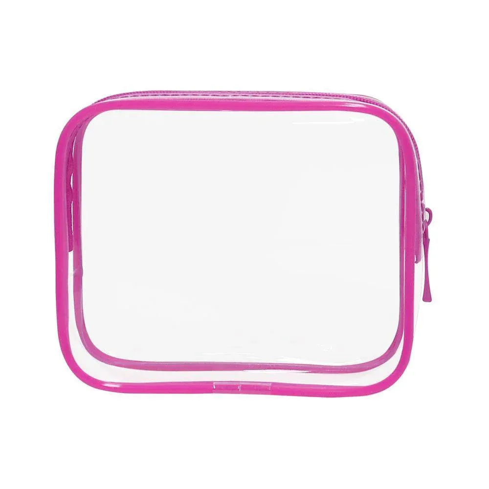 4 Pack White PVC Cosmetic Bag Set Travel Toiletry Makeup Organisers S M L XL