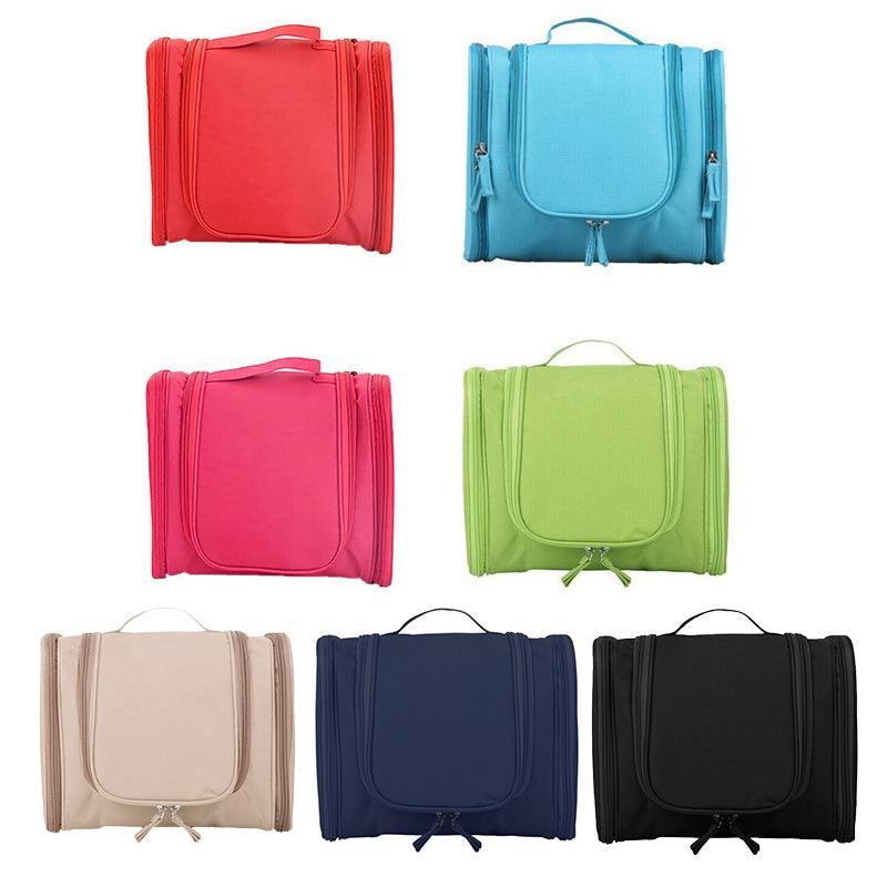 Premium Navy Waterproof Hanging Travel Toiletry Bag with Hook and Multiple Pockets