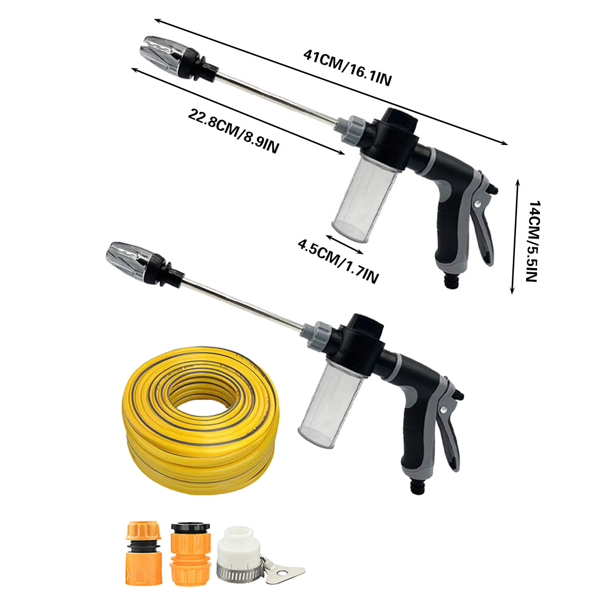 Premium High Pressure Long Pole Car Wash Sprayer with Adjustable Nozzle
