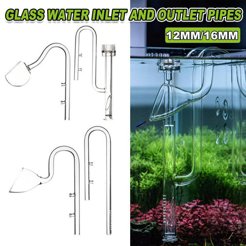 Aquarium Glass Inlet Outlet Pipe 12mm - Efficient Filtration & Oil Film Remover - SuperSaverAU - view 1