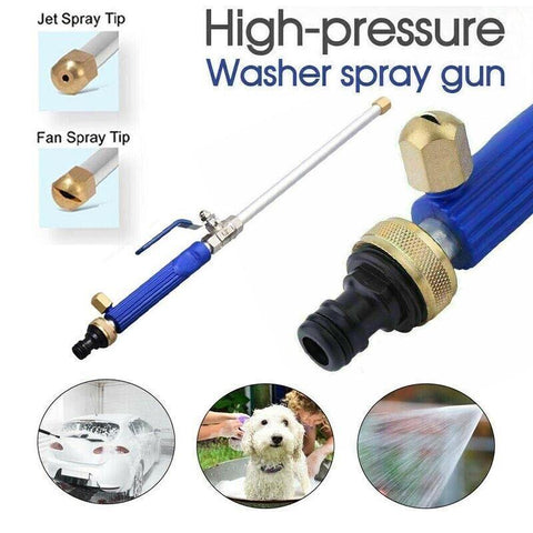 Premium Hydro Jet High Pressure Washer Gun – Blue & Silver 46cm