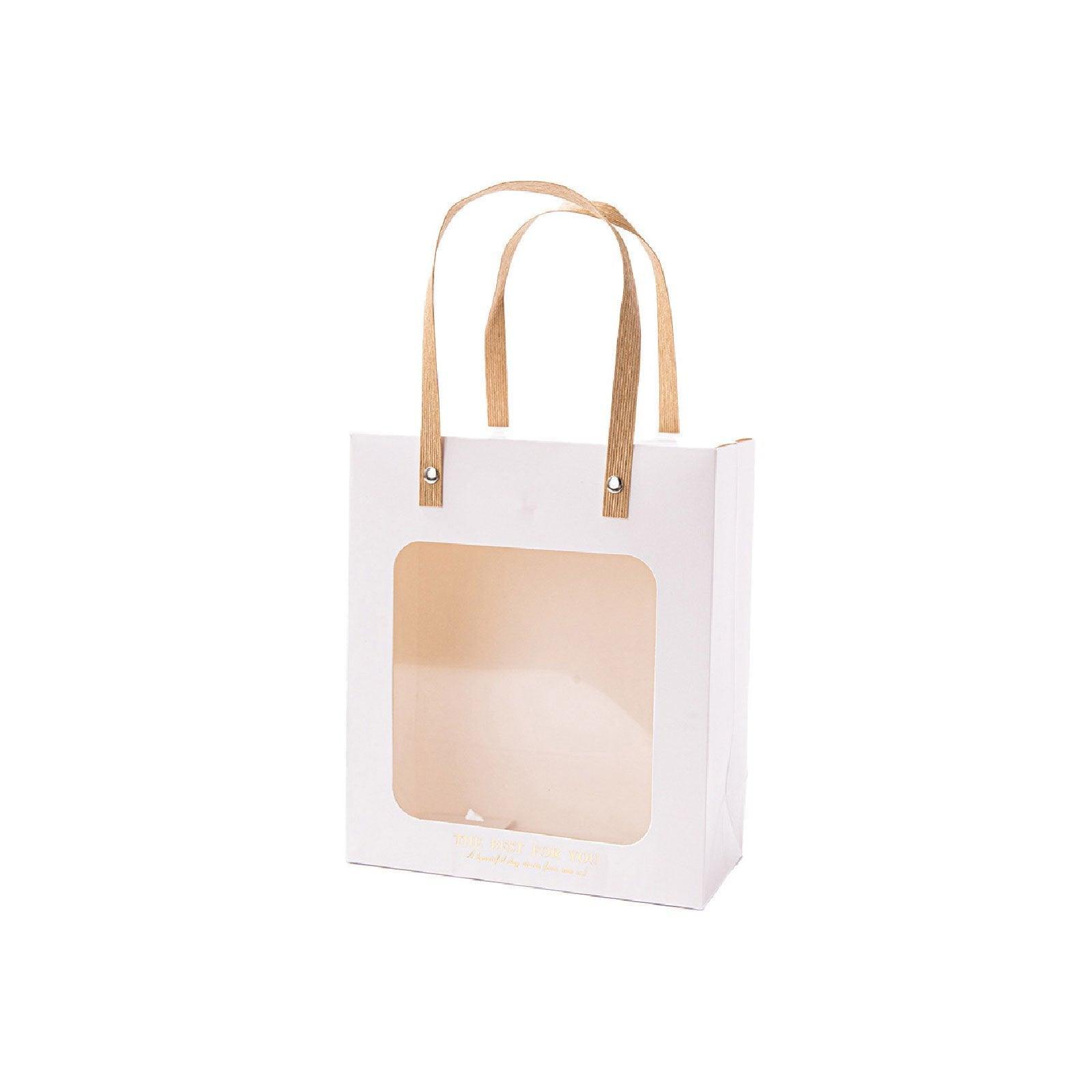 20pcs Translucent Gift Bags Packaging Tote Birthday Party Favors Candy Bags - Pink-M Size - SuperSaverAU - view 4