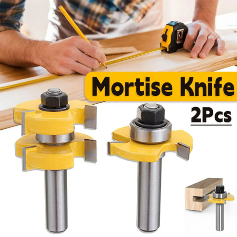 Premium 2 Piece Tenon Router Bit Cutter Set - 12.7mm Shank