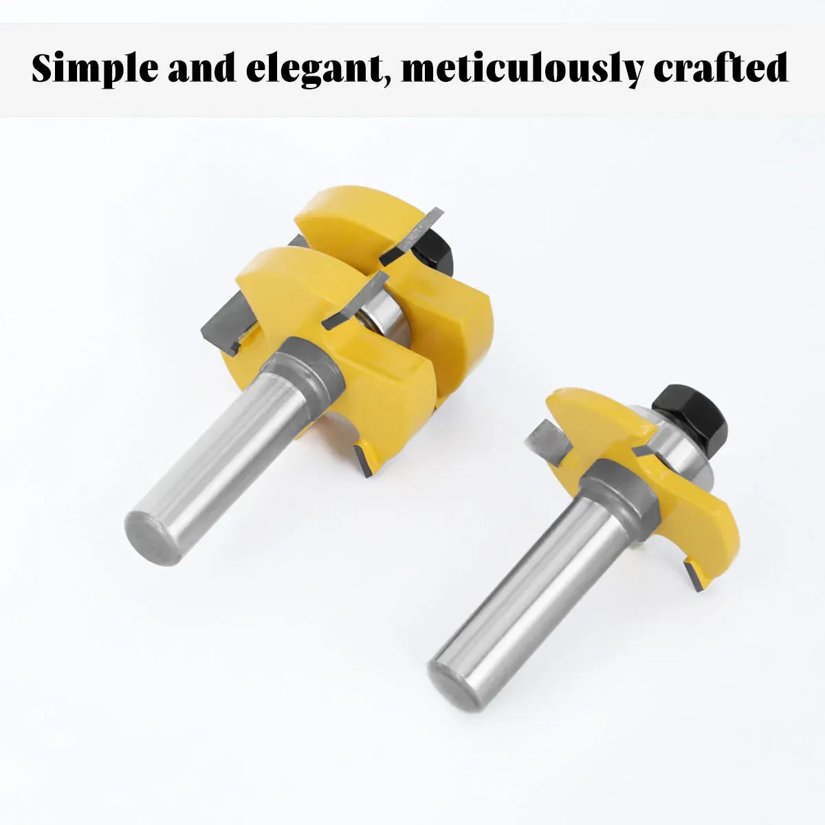 Premium 2 Piece Tenon Router Bit Cutter Set - 12.7mm Shank