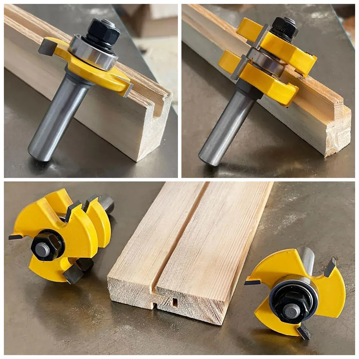 Premium 2 Piece Tenon Router Bit Cutter Set - 12.7mm Shank