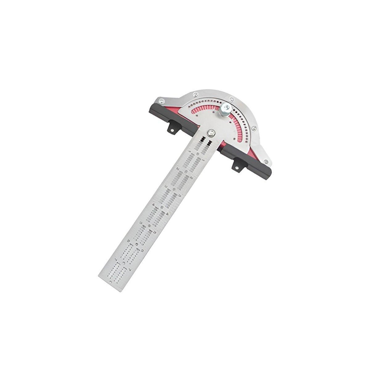 Premium Stainless Steel Woodworking Edge Ruler Protractor - 15 Inch