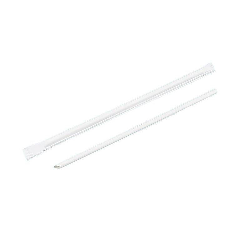 1000-2000pcs Colourful Paper Drinking Straws FOIL Metallic Party - White-6*230mm 2000PCS - SuperSaverAU - view 2