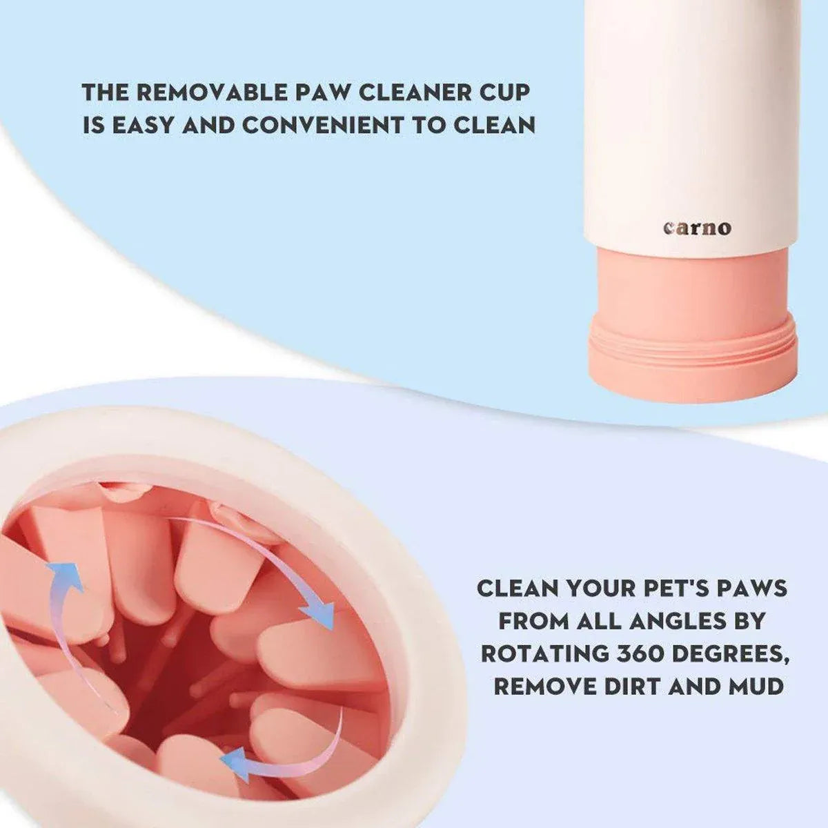 Premium No-Rub Pet Paw Cleaner Cup - Green