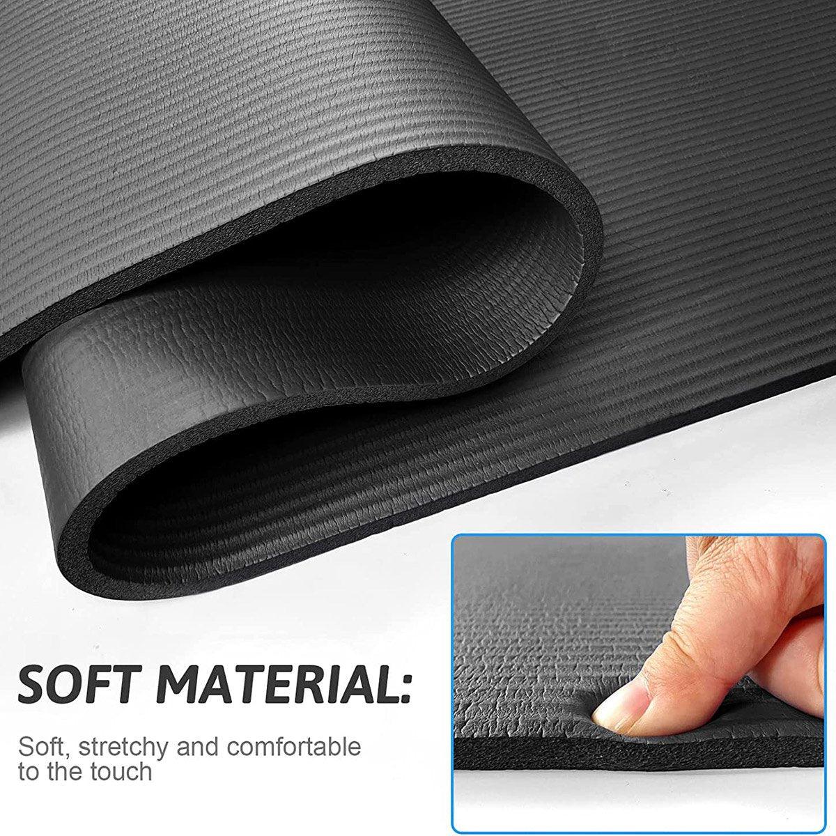 Blue Fitness Mat for Yoga, Dance, and Jump Rope - SuperSaverAU - view 5