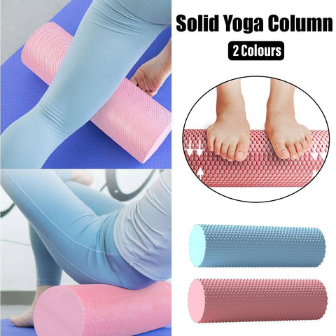 Premium EVA Foam Massage Roller with Textured Surface for Muscle Recovery - Pink