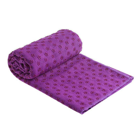 Premium Non-Slip Microfiber Yoga Towel with Mesh Carry Bag 183 x 63cm - Light Purple