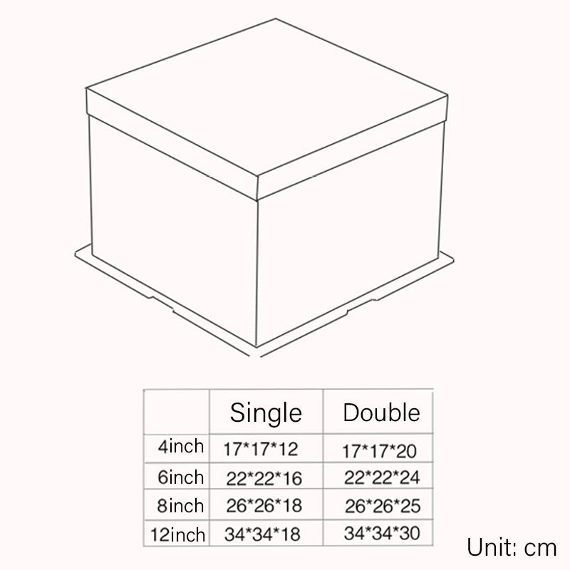 20 PCS Clear Treat Box Box Portable Cake Display Transparent Birthday Cake - 6 INCH(without ribbon)-Single - SuperSaverAU - view 2