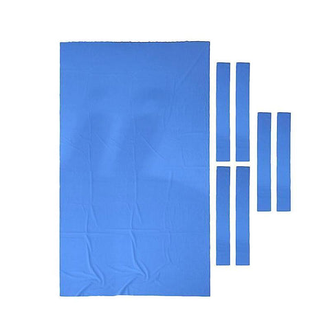 Premium 7 Piece Blue 9FT Billiard Snooker Pool Table Cloth Set