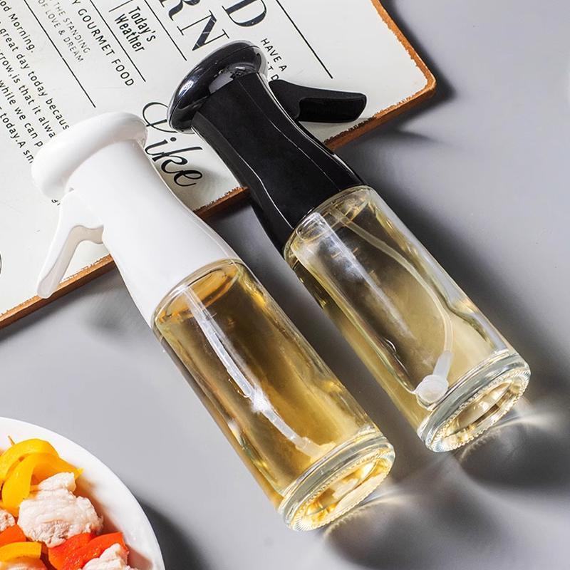 Premium Olive Oil Sprayer Glass Bottle – Black 200ml