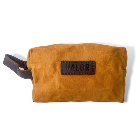 Waxed Canvas Toiletry Bag - Mustard - SuperSaverAU - view 1