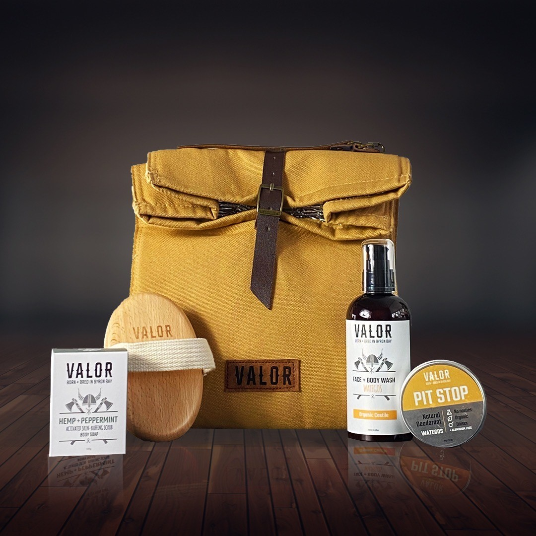 Wategos Tradie Kit - Organic Deodorant, Workers Soap, Body Wash, Body Brush - SuperSaverAU - view 1