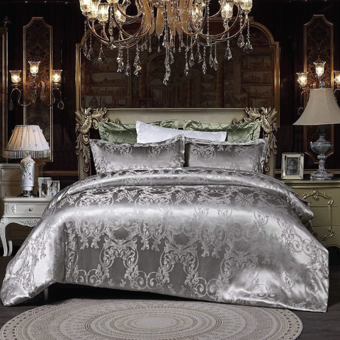 Dreamfields Silvery Royal Quilt Cover Set - 3pcs, Double Size, Polyester - SuperSaverAU - view 1