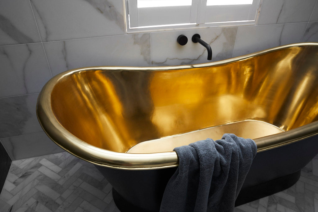 Sitap Burnished Gold Wall Mixer Tap Faucet, 55mm Handle, Ceramic Cartridge - SuperSaverAU - view 8