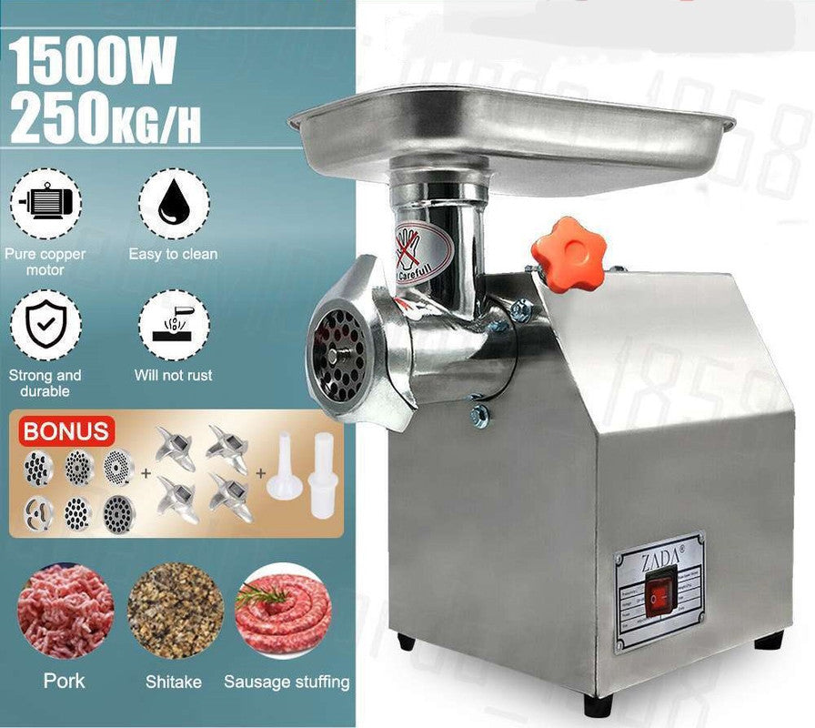 1.63HP Commercial Meat Mincer- Electric Grinder & Sausage Maker Filler 1200W - SuperSaverAU - view 2