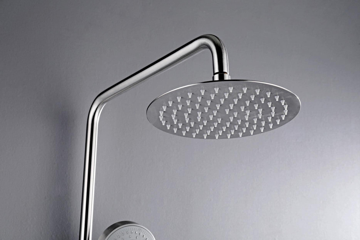 Brushed Nickel Shower Set 200 mm Solid Stainless Steel 304 with Diverter - SuperSaverAU - view 7