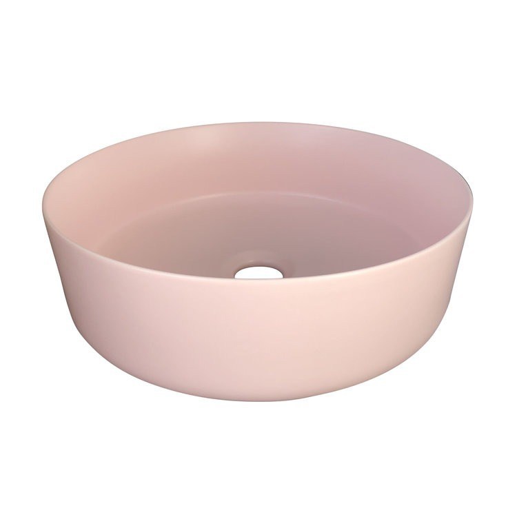 Matte Pink Round Porcelain Sink - 360 mm Counter Basin - SuperSaverAU - view 5