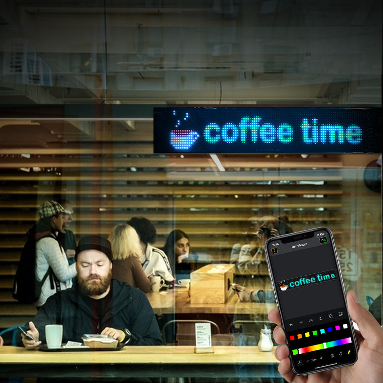 Programmable LED Matrix Panel Flexible Screen IP65 with APP Control 120*595mm - SuperSaverAU - view 7