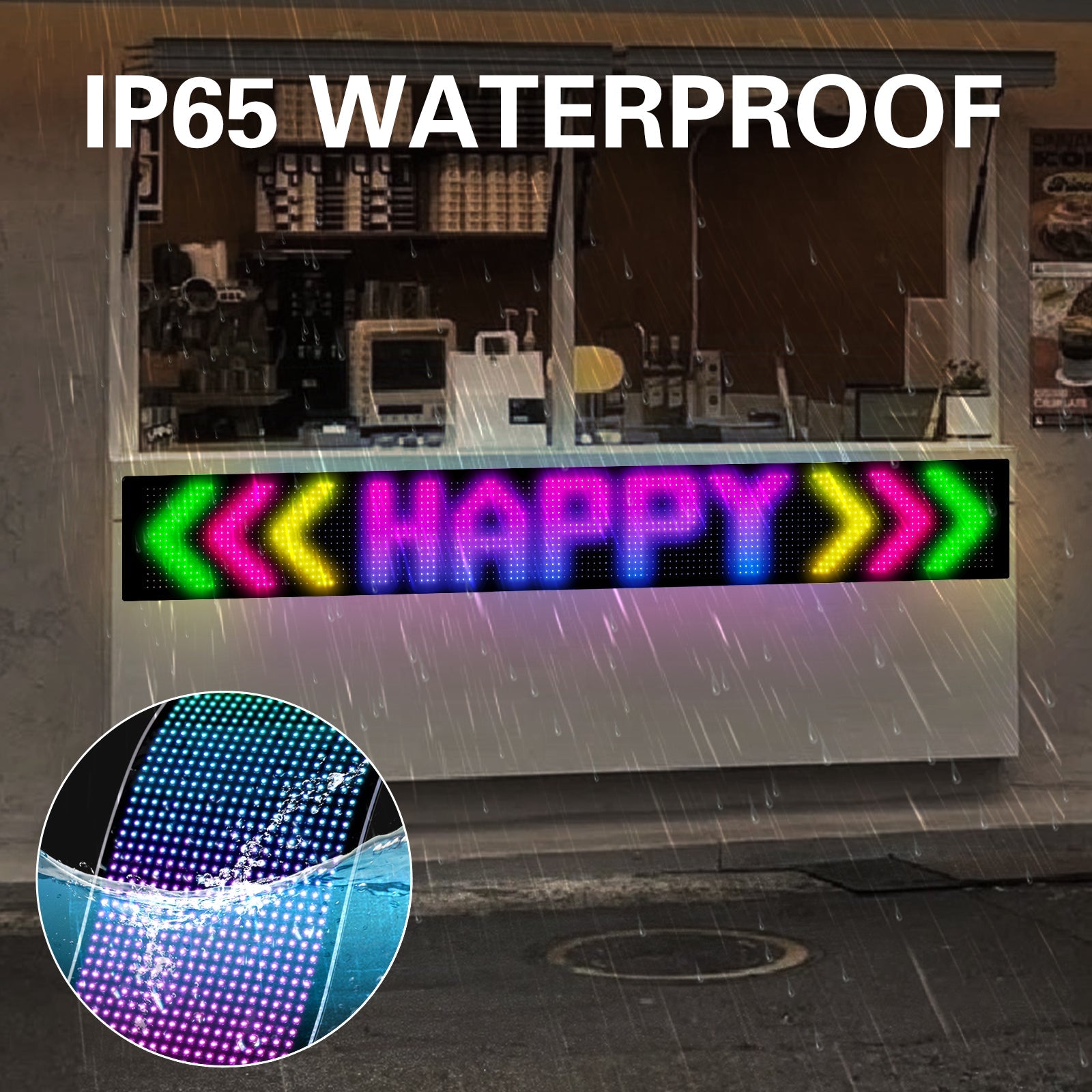 Programmable LED Matrix Panel Flexible Screen IP65 with APP Control 192*1330mm - SuperSaverAU - view 8