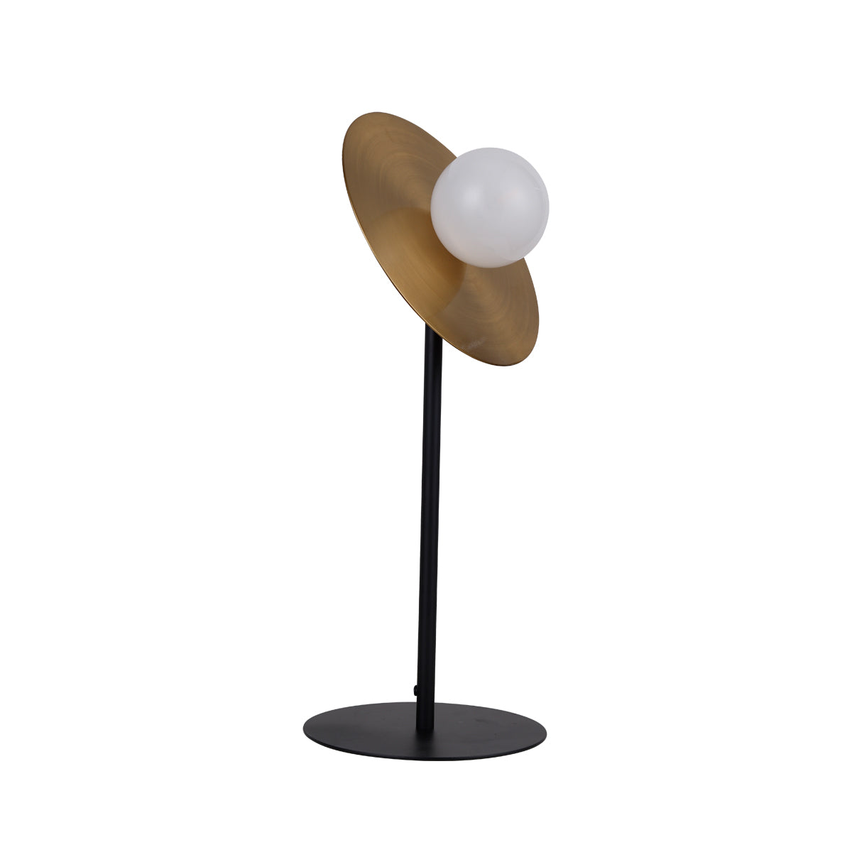 Semino Table Lamp – Black 54cm with Brass Bulb Holder, G9 LED