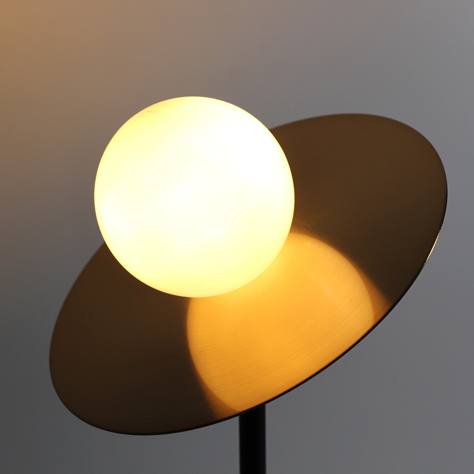 Semino Table Lamp – Black 54cm with Brass Bulb Holder, G9 LED