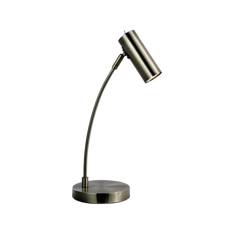 Sarla Table Lamp - Antique Brass, H 47cm x L 25cm x W 15cm, GU10 4W, Adjustable - SuperSaverAU - view 1