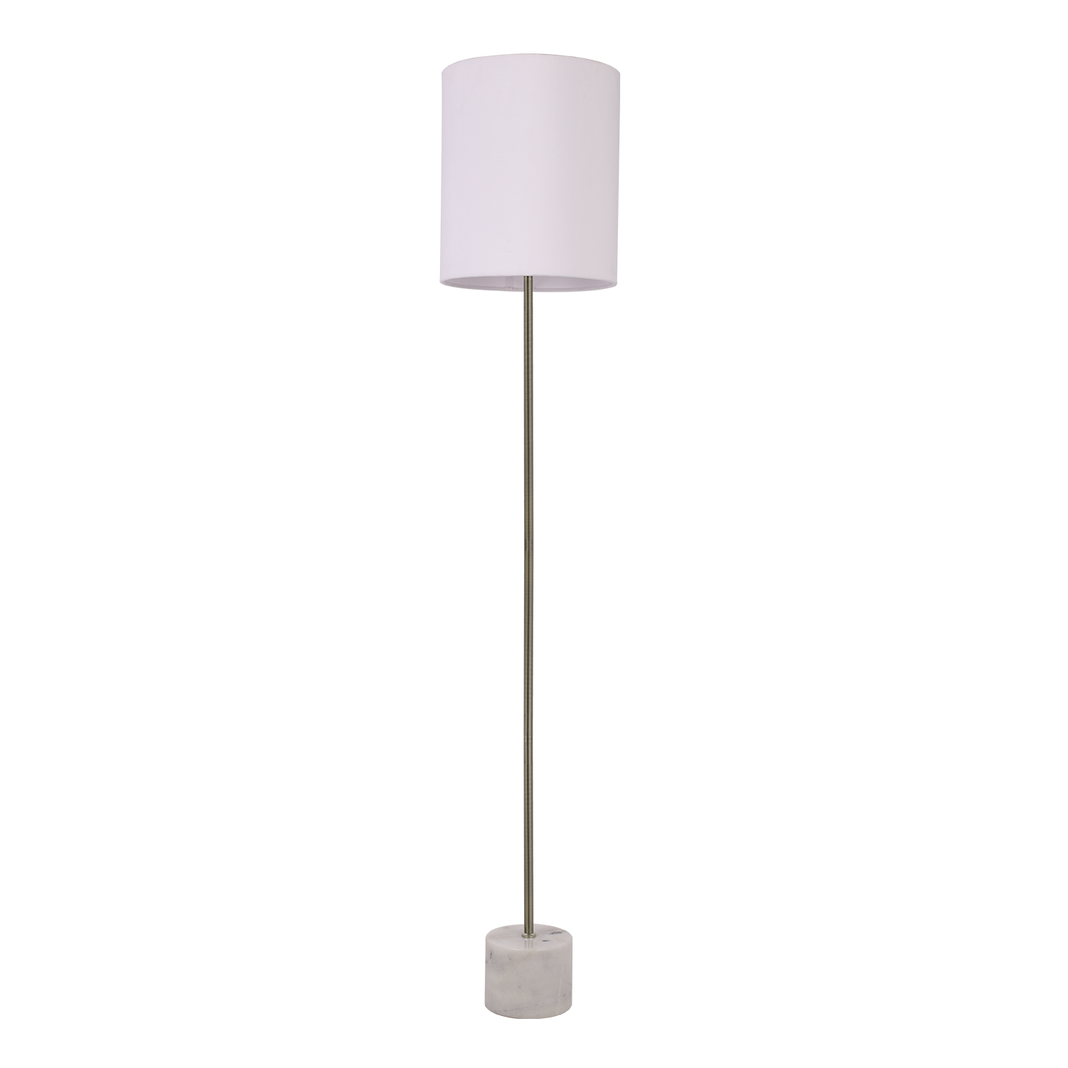 Lexi Lighting Wigwam Floor Lamp with Marble Base & Velvet Shade - Antique Brass