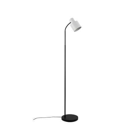 Rabea Floor Lamp – White Shade & Black Base 145cm, E27