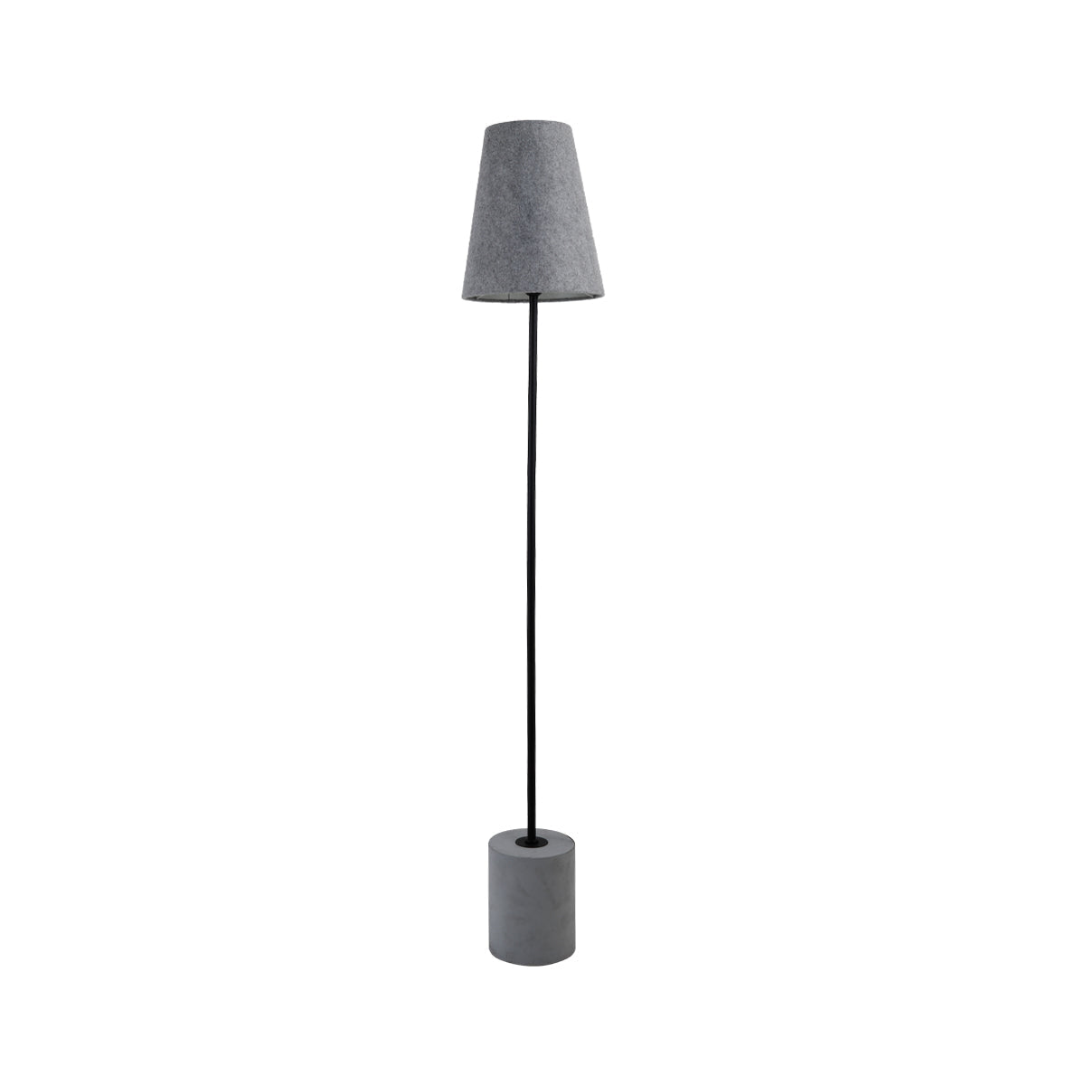 Jerome Industrial Table and Floor Lamp, Grey, H 150cm, Concrete Base - SuperSaverAU - view 1