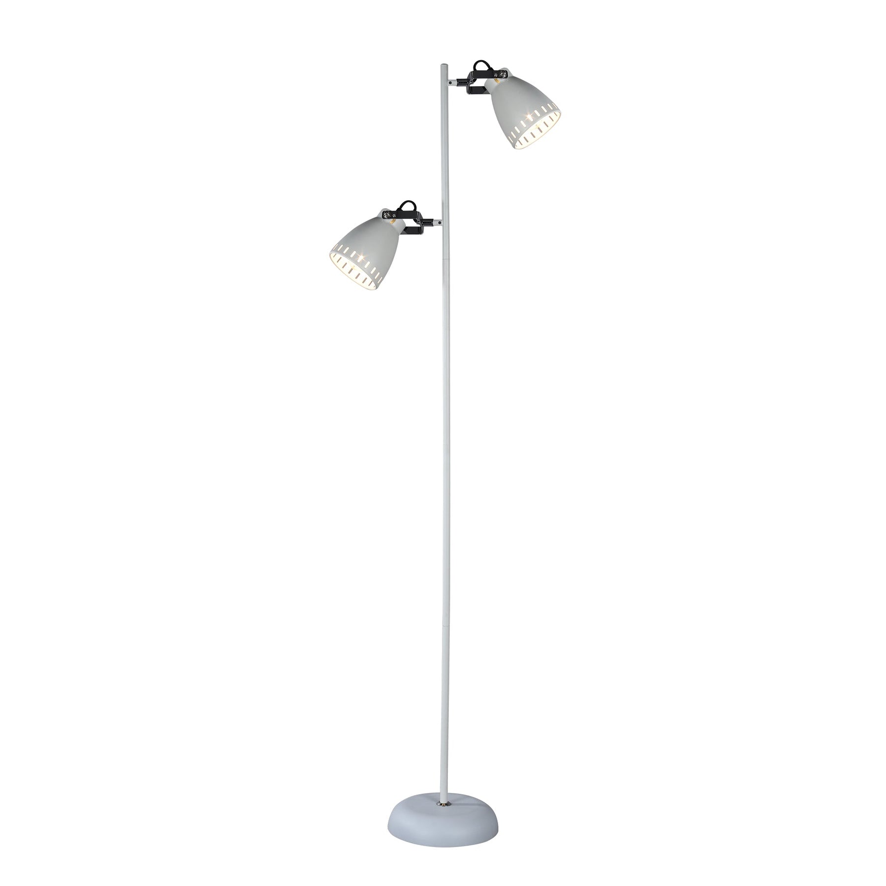 Audrey Floor Lamp - White, 1580mm Tall, Adjustable Dual Light, Metal - SuperSaverAU - view 1
