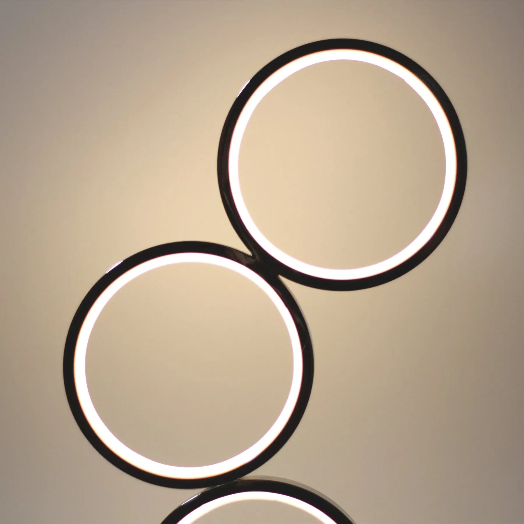 Iva LED Touch Table Lamp – Chrome 44cm, 18W Circular Light Design