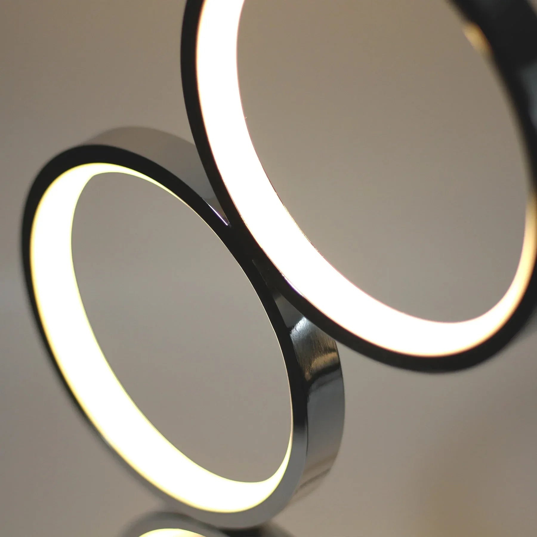 Iva LED Touch Table Lamp – Chrome 44cm, 18W Circular Light Design