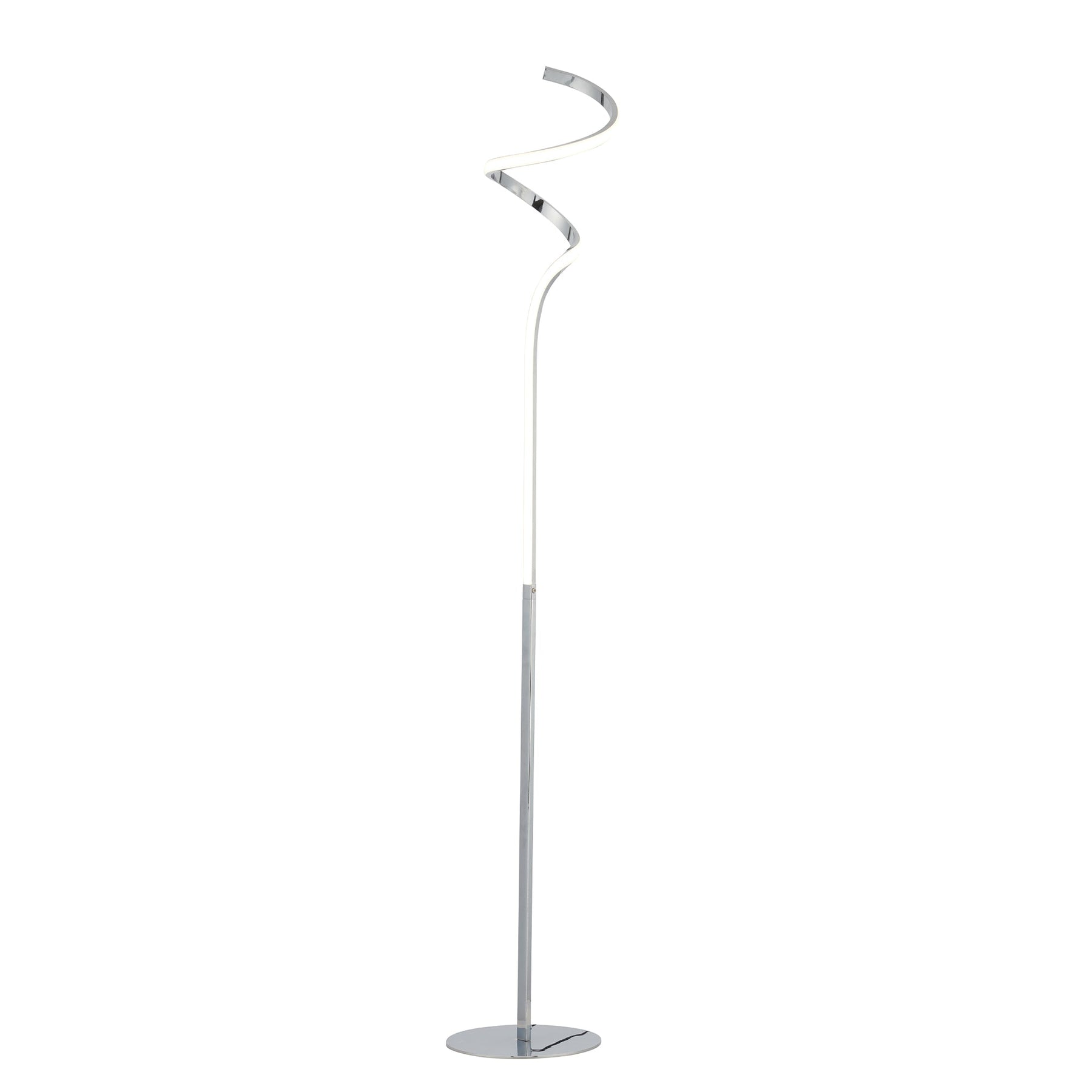Chipper LED Floor Lamp – Chrome 145cm, 10W with On-Cord Switch