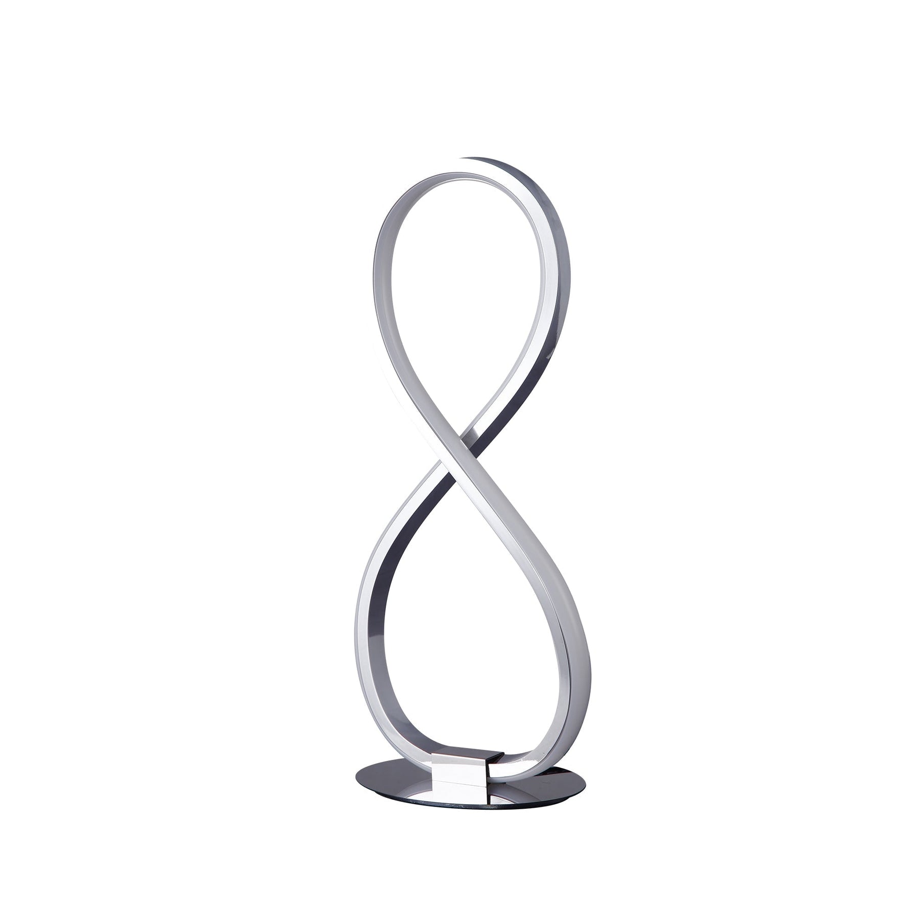 Infinite LED Table Lamp – Chrome Metal Base 36cm, 560lm