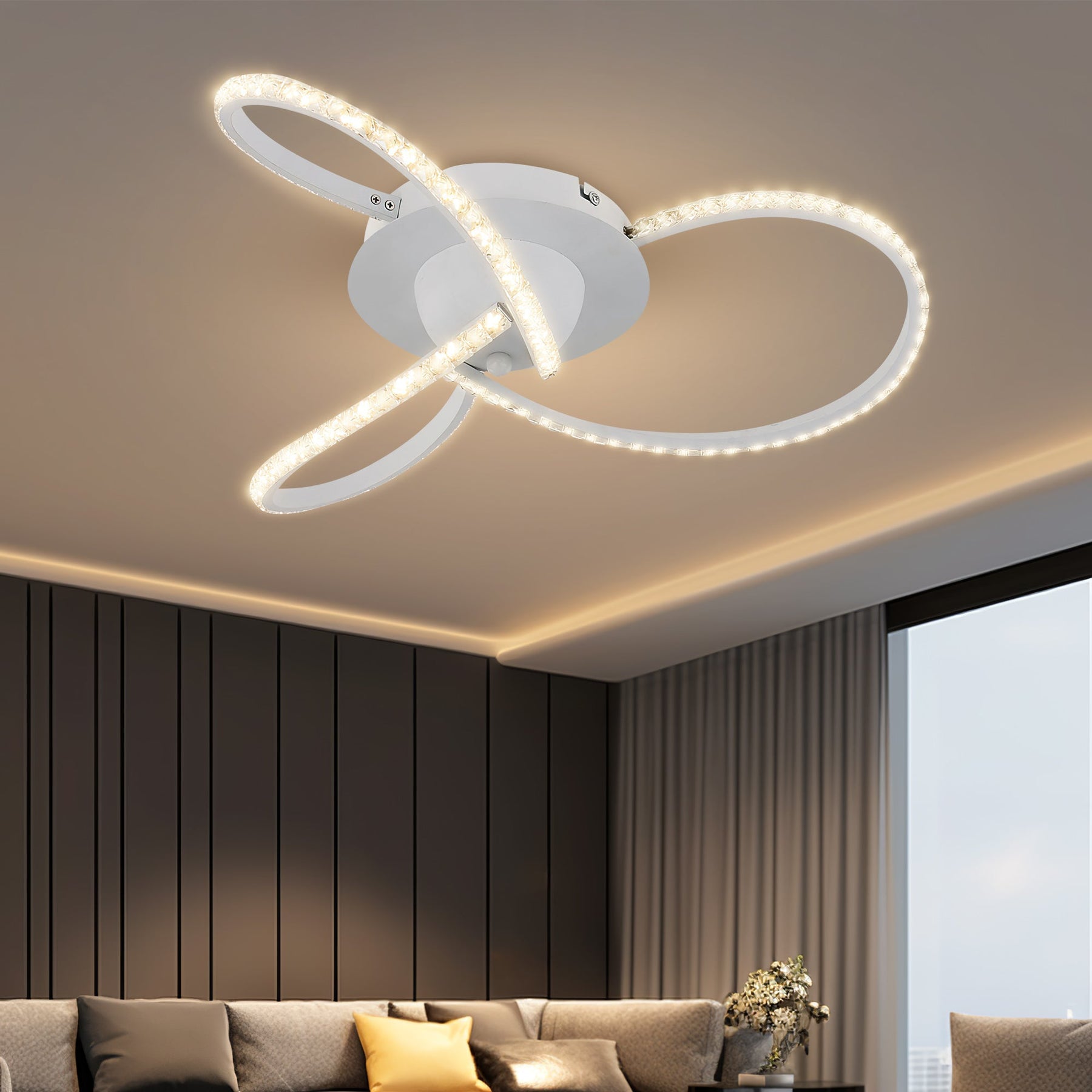 Lexi Lighting Irie Dimmable 3 Light LED Ceiling Light 20W - White
