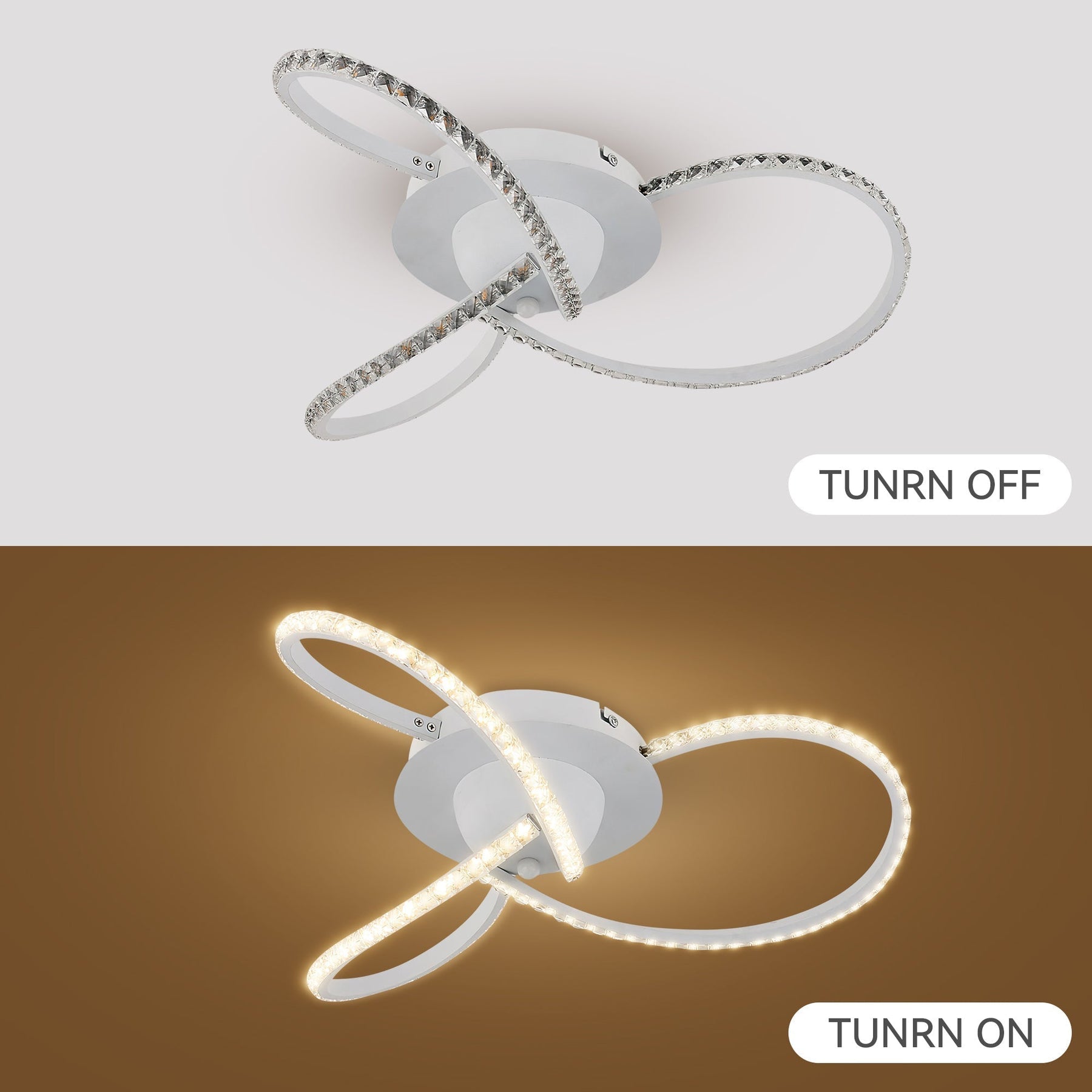 Lexi Lighting Irie Dimmable 3 Light LED Ceiling Light 20W - White