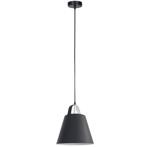 Clark Pendant Light - Black, 22cm Shade, 150cm Cable, Modern Design - SuperSaverAU - view 1